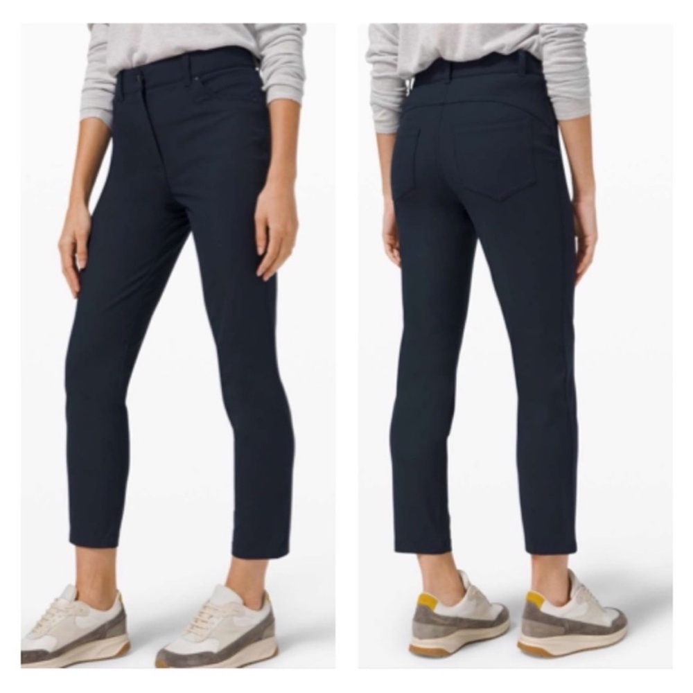 lululemon athletica Navy Slim Cropped Pants